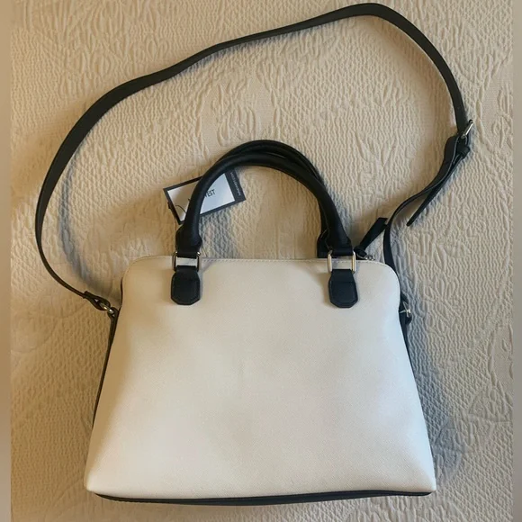 NINE WEST Chic Black and White “Rock And Lock” Handbag/Crossbody Bag - Picture 3 of 7